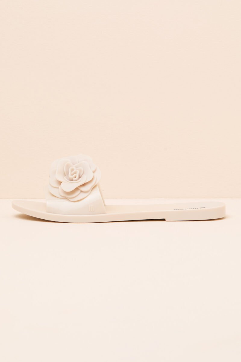 Babe Petals Beige Slide Sandals