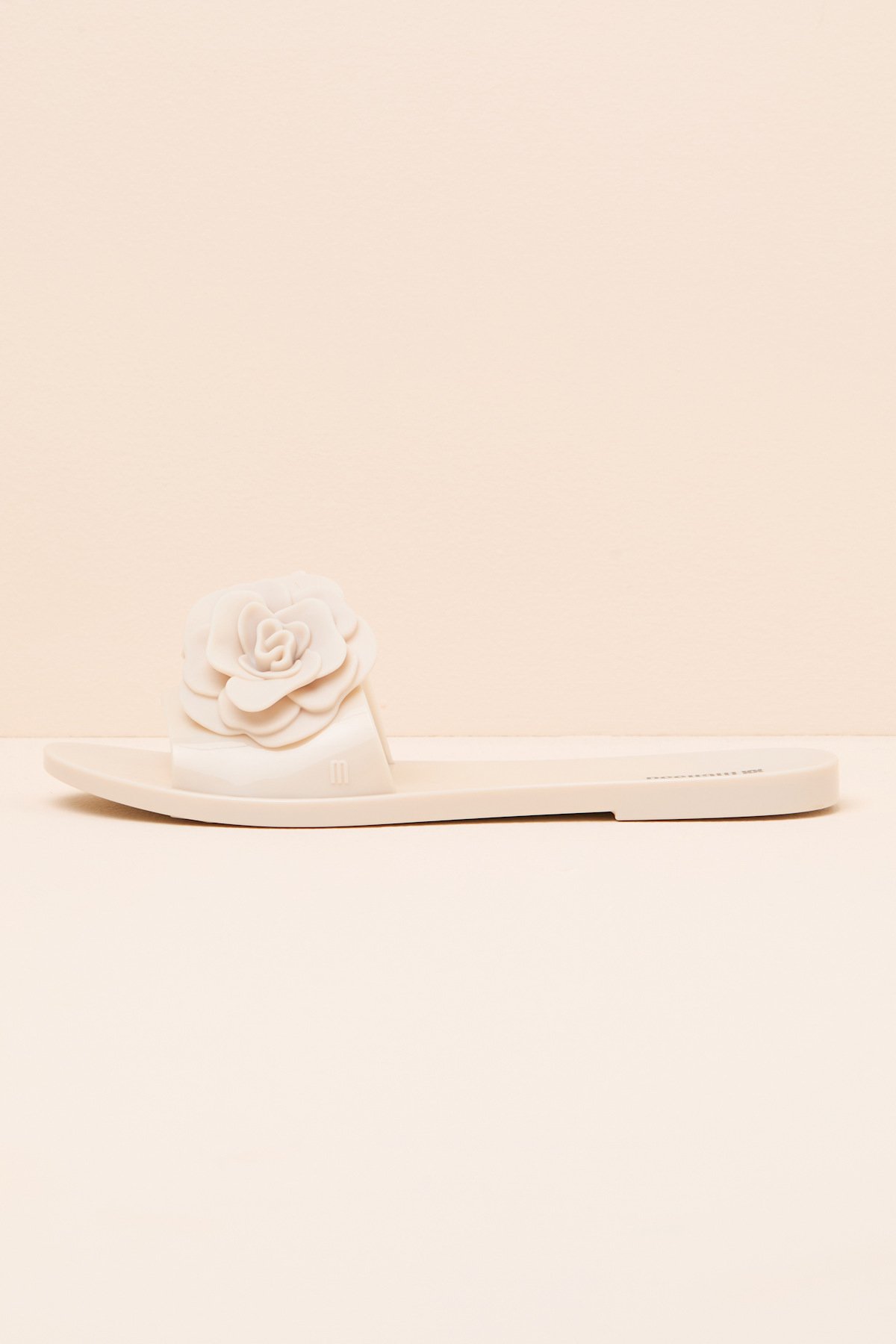 Babe Petals Beige Slide Sandals