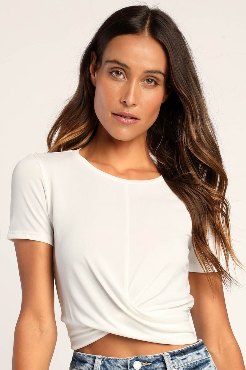 All Access Pass White Crop Top